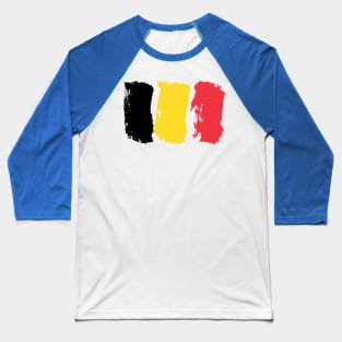 Belgium Flag - Pencil Strokes Baseball T-Shirt